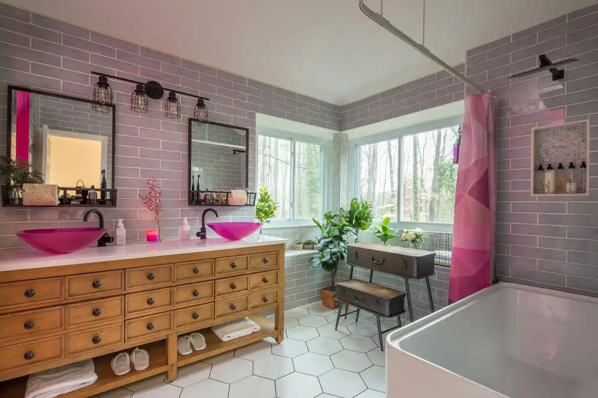 Bathroom renovation after water damage restoration in Elbridge